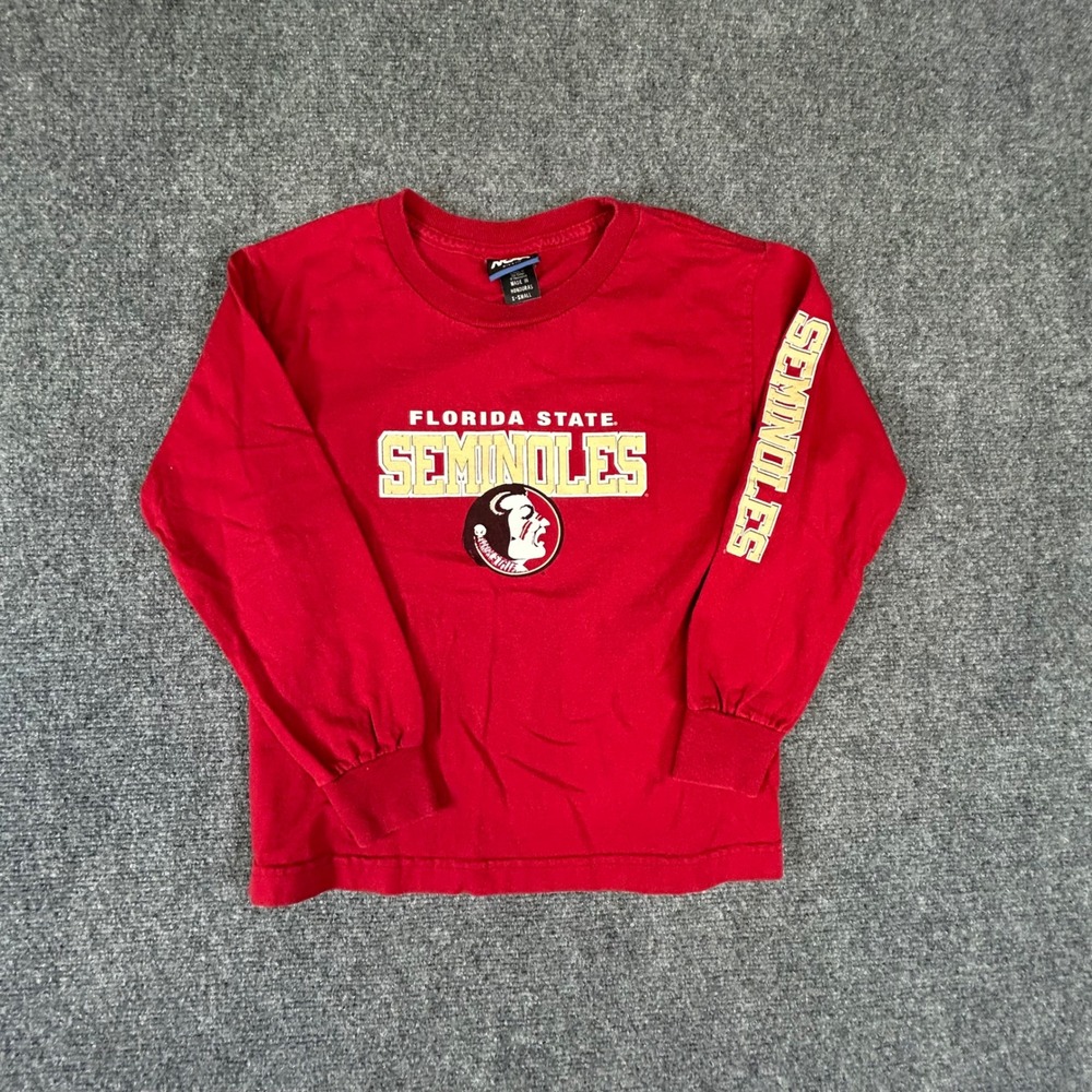 NCAA Florida State Seminoles Youth XS Red Long Sleeve T-Shirt FSU Graphic Tee